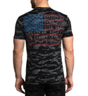 AFFLICTION CK BASILONE Men's T-shirt Navy Lava Wash