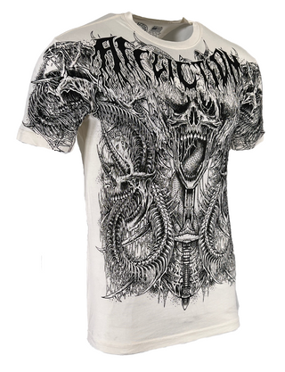 AFFLICTION Men's T-shirt CAUSIC ABYSS Skull Biker S-3XL NWT