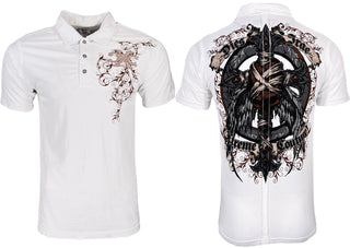 Xtreme Couture Men's Polo Shirt Bandaged White