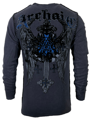 Archaic Affliction Men's Thermal shirt VERWOOD (Charcoal)