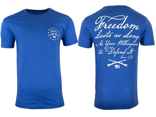 Howitzer Style Men's T-Shirt FREEDOM LASTS Military Grunt MFG