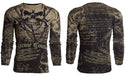 XTREME COUTURE Mens Long Sleeve KILLER Crewneck T-Shirt (Black/Tan)