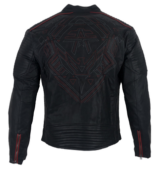 AMERICAN FIGHTER Men's Jacket UNSER Faux Leather Hooded BIKER