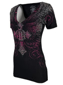 Rebel Saint by Affliction Women's T-shirt Scattered