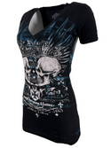 Rebel Saint by Affliction Women's T-shirt Mockingbird