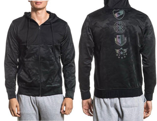 American Fighter Men's Zip Hoodie AVALON PARK (Black)