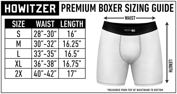 Howitzer Style Men's Boxer TERRANEA SQUALL Premium Military Grunt MFG *