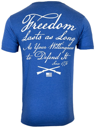 Howitzer Style Men's T-Shirt FREEDOM LASTS Military Grunt MFG