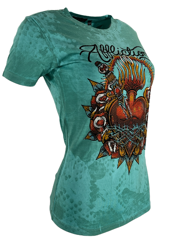 Affliction Women's T-Shirt Queenie Rae ^