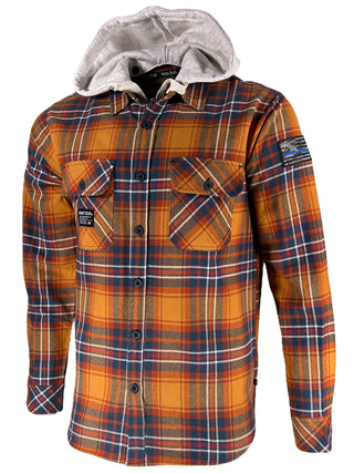 Howitzer Style Men's Button Down Hoodie Flannel Mag Military Grunt MFG
