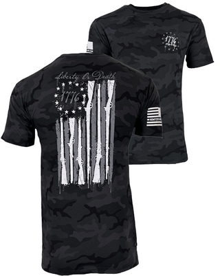 Howitzer Style Men's T-Shirt LIBERTY FLAG Military Grunt MFG