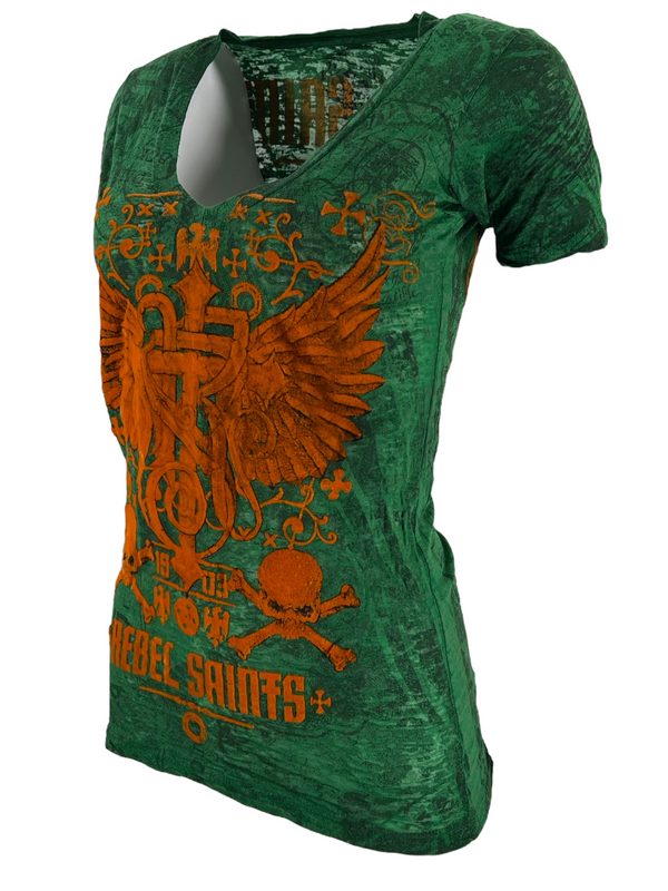 Rebel Saint by Affliction Women's T-shirt Socket