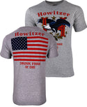 Howitzer Style Men's T-Shirt Drink Free Military Grunt MFG *