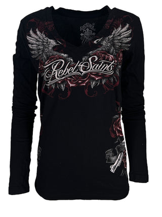 Rebel Saint by Affliction Women's T-shirt Pistola