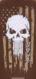 Howitzer Style Men's T-Shirt Skull Freedom Flag Military Grunt MFG *