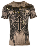 Xtreme Couture By Affliction Men's T-Shirt INHUMAN SKULLS Sand