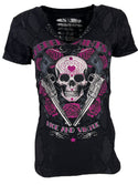 Rebel Saint by Affliction Women's T-shirt Queen Lord  ^
