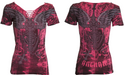 Archaic by Affliction Women's T-shirt Charmed Cross  ^