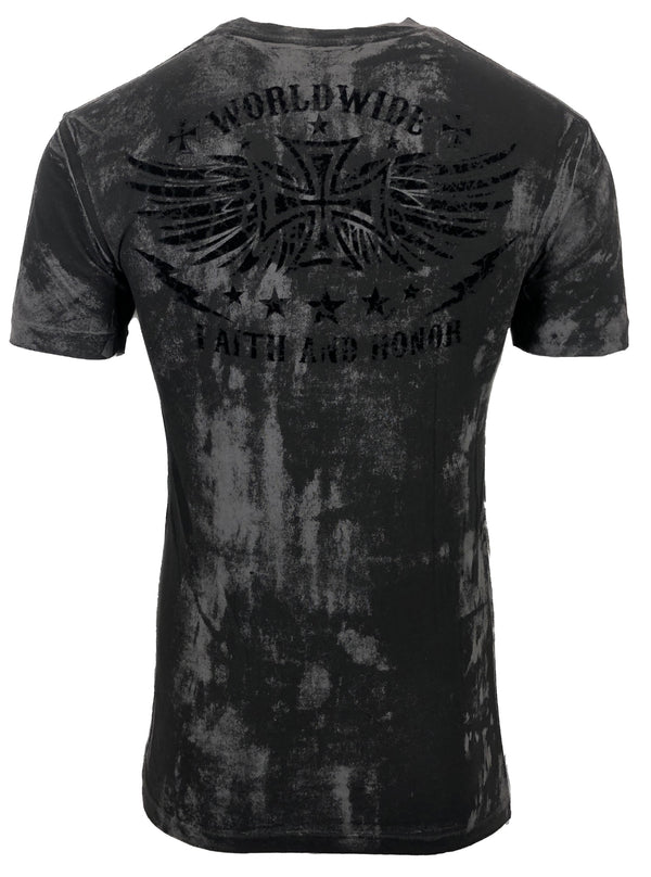 Archaic By Affliction Men's T-Shirt Black Tide (Black) +