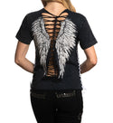 AFFLICTION Women's T-Shirt TRIBAL SCREAM Black