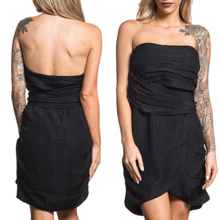 Affliction Women's Dress BAILEY TULIP Dress Black Premium Retail $248