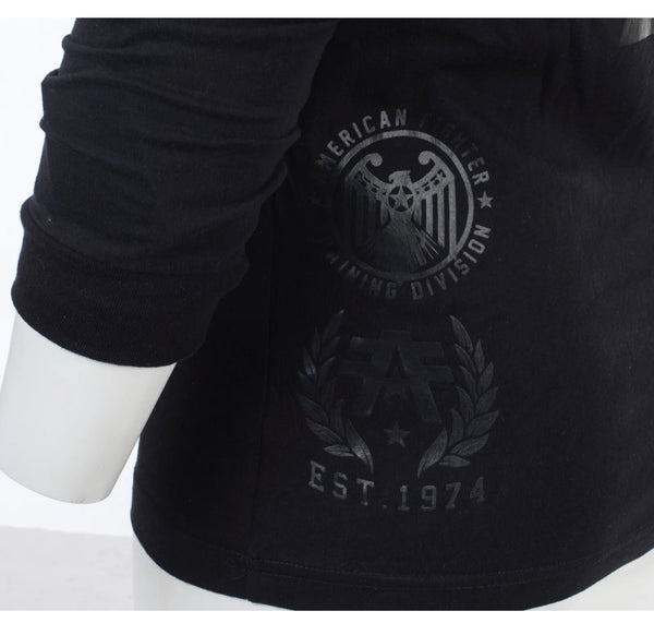 American Fighter Men's Long Sleeve Shirt AVERETT Black