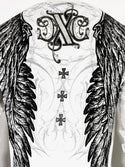 Xtreme Couture by Affliction Men's Thermal Shirt OVER THE TOP White