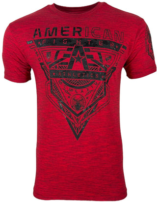 AMERICAN FIGHTER Men's T-shirt CRESTLINE Athletic Military Red