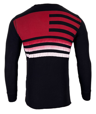 Archaic by Affliction Men's Thermal Shirt FLYING RACER Black