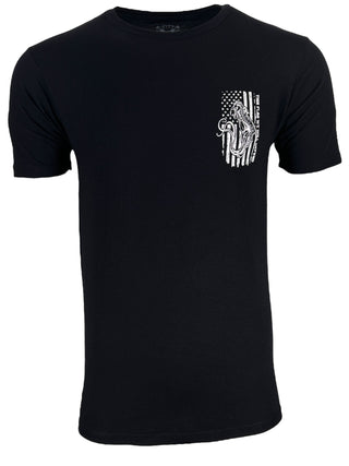 Howitzer Style Men's T-Shirt DEFEND FLAG Military Grunt MFG