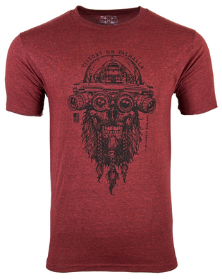 Howitzer Style Men's T-Shirt VICTORY OR VALHALLA Military Grunt MFG