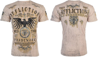 AFFLICTION Tried & True American Eagle Sand Regular Fit Mens T-shirt Mens S-2XL