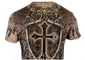 Xtreme Couture By Affliction Men's T-Shirt INHUMAN SKULLS Sand