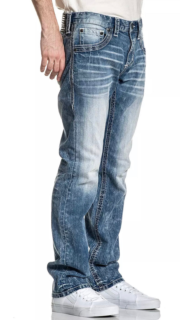 AFFLICTION ACE FLEUER PHANTOM Men's Denim Jeans Blue