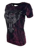 Affliction Women's T-Shirt Verona Gold ^