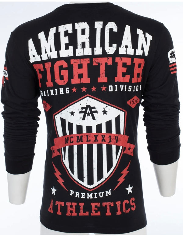 American Fighter Men's Long Sleeve Shirt Dalton Black