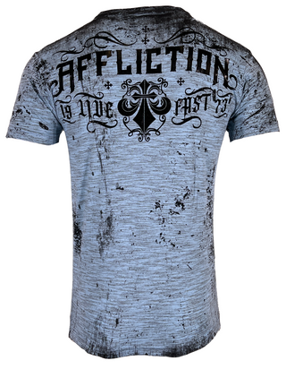 Affliction Men's T-shirt GRIM INTENT Skull Wings