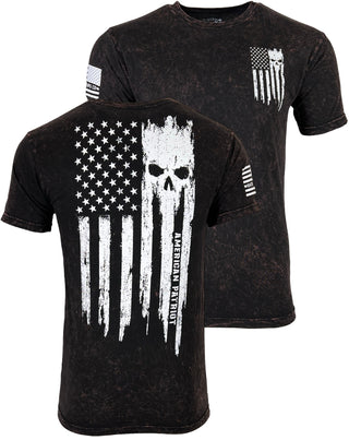 Howitzer Style Men's T-Shirt Patriot Torn Black Lava Military Grunt MFG