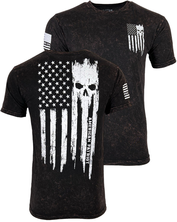 Howitzer Style Men's T-Shirt Patriot Torn Black Lava Military Grunt MFG +