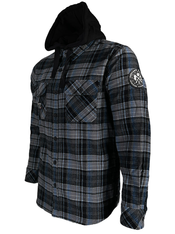 Howitzer Style Men's Button Down Hoodie Flannel Sniper Military Grunt MFG