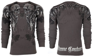 XTREME COUTURE Mens Long Sleeve RAMBO Crewneck THERMAL T-Shirt