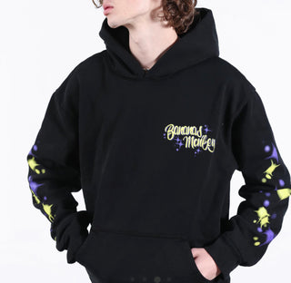 Bananas Monkey Men's Hoodie Hood Classic Ac family Heavyweight Black Unisex