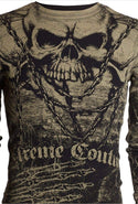 XTREME COUTURE Mens Long Sleeve KILLER Crewneck T-Shirt (Black/Tan)