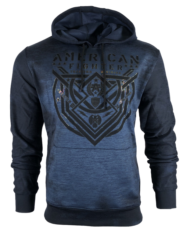 AMERICAN FIGHTER Men s Hoodie LOST SPRINGS Blue Black MMA fashion brand sale