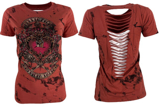 Affliction Women's T-Shirt Smoking Guns    ^