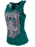 Affliction Women's T-Shirt Winter Epitaph Black ^