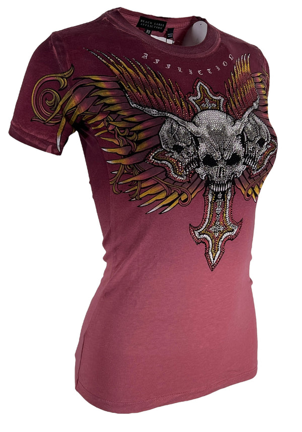 Affliction Women's T-Shirt Hyper Speed  ^