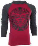 American fighter Men's Hoodie Asbury Premium shirt Red */