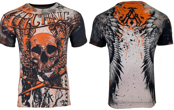 Archaic By Affliction Men's T-Shirt CADAVEROUS Black