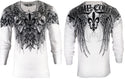Xtreme Couture by Affliction Men's Thermal Shirt GATHER White